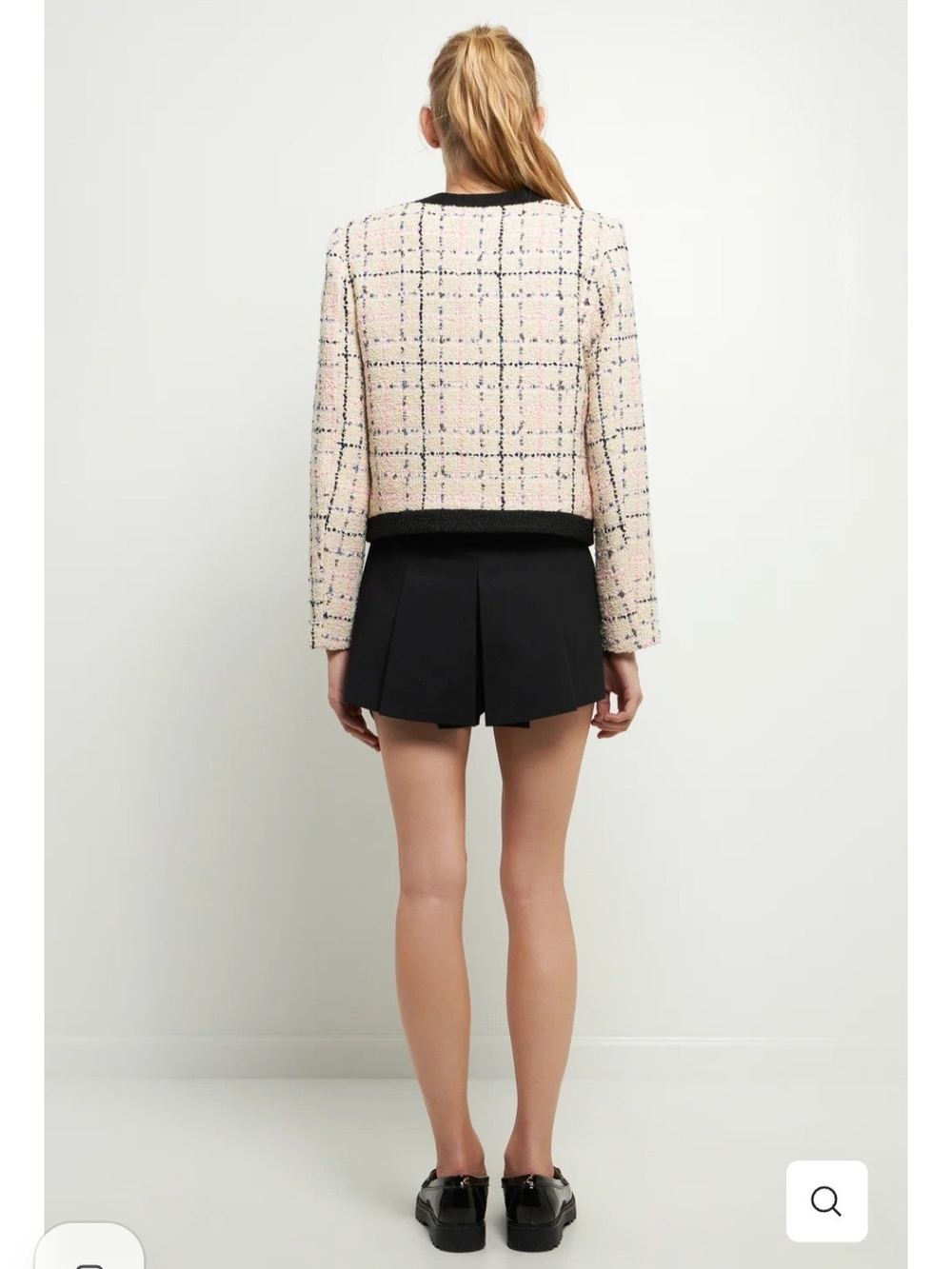 NWT English Factory Tweed Blazer Jacket With Gold Buttons - Picture 2 of 16